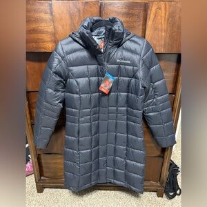 Columbia Hexbreaker Water Resistant Down Black Jacket Omniheat Size XS Ret. $290